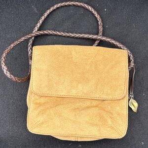Dana Buchman Tan Suede Crossbody Bag